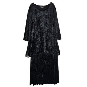 Elegant Black Velvet Dress